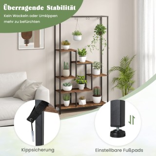 Costway βάση φυτών 6 επιπέδων 180 cm ράφι φυτών μέταλλο με 10 S-γάν... Costway βάση φυτών 6 επιπέδων 180 cm ράφι φυτών μέταλλο με 10 S-γάν...