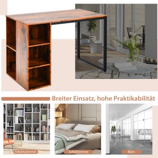 Costway Γραφείο με 5 ράφια & μεταλλικό πλαίσιο Μοντέρνο γραφείο υπο... Costway Γραφείο με 5 ράφια & μεταλλικό πλαίσιο Μοντέρνο γραφείο υπο...