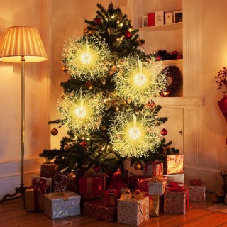 Costway Σετ 2 Κρεμαστά Φώτα Πικραλίδας με 1.488 Θερμά Λευκά LED για... Costway Σετ 2 Κρεμαστά Φώτα Πικραλίδας με 1.488 Θερμά Λευκά LED για...