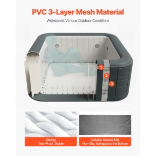 VEVOR Φουσκωτό Υδρομασάζ 4-6 Ατόμων Εξωτερικού Χώρου CQKSLYGL73H29C... VEVOR Φουσκωτό Υδρομασάζ 4-6 Ατόμων Εξωτερικού Χώρου CQKSLYGL73H29C...