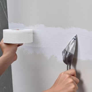 VEVOR 36 Ρολά Αυτοκόλλητης Γυάλινου Δικτυωτού Ταινίας για Γυψοσανίδ...