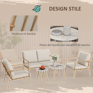 Outsunny Garden Lounge με καναπέ, 2 πολυθρόνες και 2 τραπέζια σαλον... Outsunny Garden Lounge με καναπέ, 2 πολυθρόνες και 2 τραπέζια σαλον...