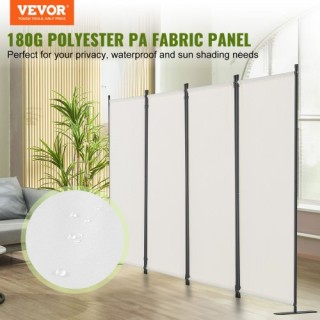 VEVOR Διαχωριστικό Δωματίου 4-Πάνελ Λευκό BLPF88675INCUMP3OV0