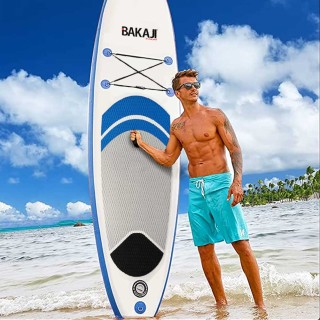 BAKAJI Φουσκωτή Σανίδα SUP Paddle Board με Κουπί και Αξεσουάρ 320 x...