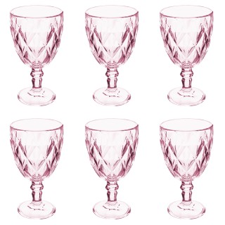 Galileo Σετ 6 ποτήρια 340 ml από γυαλί με σκαλισμένη επιφάνεια σε μ...