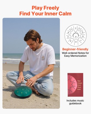 VEVOR Ατσάλινο Τύμπανο 6 για Χαλάρωση & Θεραπεία GSGLSGSG11Y6C51Y70...