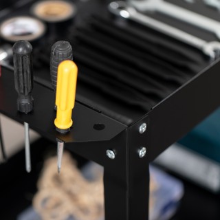 DURHAND Καρότσι Εργαλείων 3 Επιπέδων από Ατσάλι με Ψηλά Άκρα και 4 ... DURHAND Καρότσι Εργαλείων 3 Επιπέδων από Ατσάλι με Ψηλά Άκρα και 4 ...