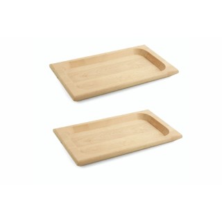 Galileo Σετ από 2 ξύλινες επιφάνειες κοπής από σημύδα 30x17 cm SChe...