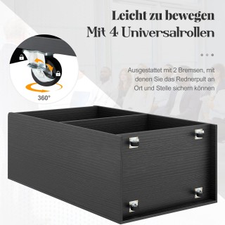 Costway Κινητό Αναλόγιο Μαύρο με 2 Ράφια και 4 Ρόδες Παντός Τύπου 1... Costway Κινητό Αναλόγιο Μαύρο με 2 Ράφια και 4 Ρόδες Παντός Τύπου 1...