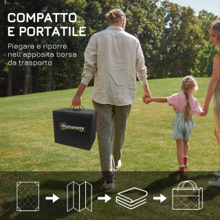Outsunny Πτυσσόμενο και αναστρέψιμο χαλί εξωτερικού χώρου με τσάντα...