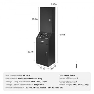 Ντουλάπι Αποθήκευσης Σαλονιού VEVOR, Σταθμός Κομμωτηρίου με Θήκες γ... Ντουλάπι Αποθήκευσης Σαλονιού VEVOR, Σταθμός Κομμωτηρίου με Θήκες γ...