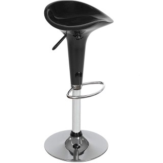 BAKAJI  Σετ 2 Ρυθμιζόμενα Σκαμπό Κουζίνας από Ατσάλι και ABS Περιστ...