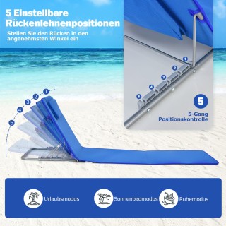 Costway Σετ 2 Τεμαχίων Πτυσσόμενη Ψάθα Παραλίας με Ξαπλώστρες και ... Costway Σετ 2 Τεμαχίων Πτυσσόμενη Ψάθα Παραλίας με Ξαπλώστρες και ...