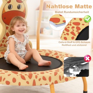 Costway Παιδικό Τραμπολίνο φ71cm με Λαβή & Κάλυμμα Άκρης, Μίνι Τραμ...