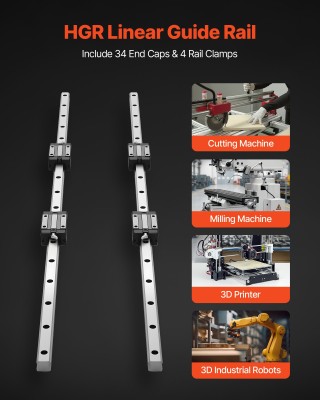 VEVOR Σετ Οδηγών Γραμμικής Κίνησης HGR20, 2 Τεμ. 1000 mm & 4 Τεμ. Ρ... VEVOR Σετ Οδηγών Γραμμικής Κίνησης HGR20, 2 Τεμ. 1000 mm & 4 Τεμ. Ρ...