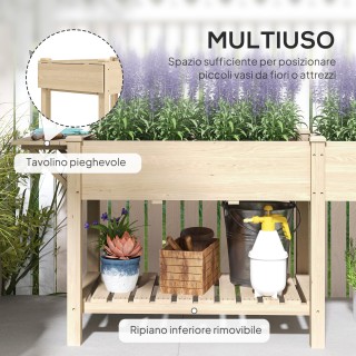 Outsunny Υπερυψωμένη Ζαρντινιέρα με Πλαϊνό Τραπεζάκι και Κάτω Ράφι ... Outsunny Υπερυψωμένη Ζαρντινιέρα με Πλαϊνό Τραπεζάκι και Κάτω Ράφι ...