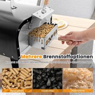 Costway Εξωτερικός Φούρνος Πίτσας από Ανοξείδωτο Ατσάλι με Πέτρα Πί... Costway Εξωτερικός Φούρνος Πίτσας από Ανοξείδωτο Ατσάλι με Πέτρα Πί...