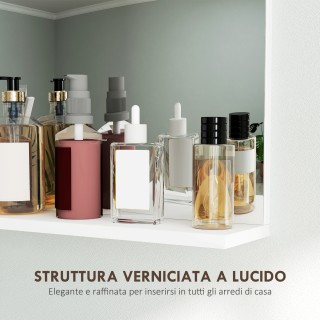 HOMCOM Καθρέφτης Μπάνιου Τοίχου Μοντέρνος με Ράφι Αποθήκευσης, από... HOMCOM Καθρέφτης Μπάνιου Τοίχου Μοντέρνος με Ράφι Αποθήκευσης, από...