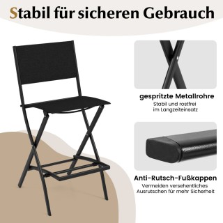 Costway Σετ Εξωτερικών Σκαμπό Μπαρ Υψηλής Αντοχής και Άνεσης NP1134...