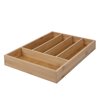 Galileo Θήκη για μαχαιροπίρουνα από μπαμπού 35,5x25,5x5 εκ. 5 διαμε...