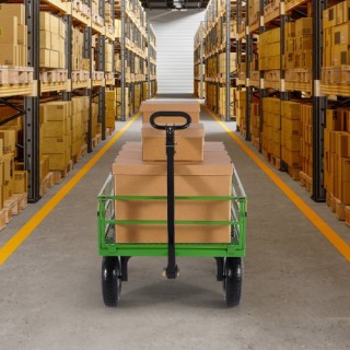 VEVOR Ατσάλινο Καρότσι Κήπου 1200lbs Βαρέως Τύπου με Ρόδες 13in ZXH...