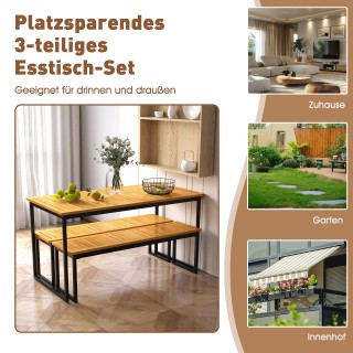 Costway Ορθογώνιο Τραπεζάκι Βεράντας για 6 Άτομα από Ακακία με Μετ... Costway Ορθογώνιο Τραπεζάκι Βεράντας για 6 Άτομα από Ακακία με Μετ...