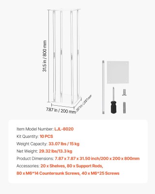 VEVOR 10 Τεμάχια Βάσεις Λουλουδιών 80cm με Ακρυλικό, Κυλινδρικές Κο... VEVOR 10 Τεμάχια Βάσεις Λουλουδιών 80cm με Ακρυλικό, Κυλινδρικές Κο...