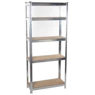 KINZO Μεταλλική και Ξύλινη Ραφιέρα 5 Επιπέδων 170x75cm για Βαριά Φο...