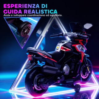 AIYAPLAY Παιδική Ηλεκτρική Μοτοσικλέτα με Ροδάκια, Καθρέφτες και Υπ...