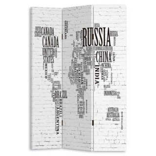 BAKAJI  Παραβάν Διαχωριστικό 3 Πάνελ με Εκτύπωση Μπρος-Πίσω Υδρόγει...