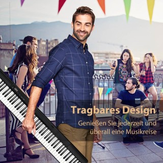 Costway  Ψηφιακό Πιάνο 88 Πλήκτρων με Δυναμική Προσαρμογή και Αξεσο...