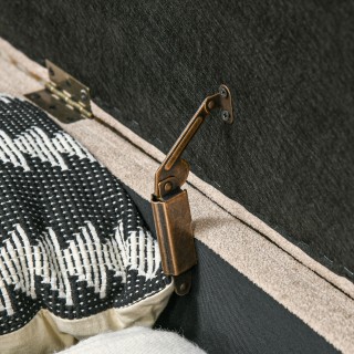 HOMCOM Πάγκος Κρεβατοκάμαρας με Αποθηκευτικό Χώρο από Ξύλο και Πολυ...