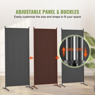 VEVOR Γκρι Διαχωριστικό Δωματίου 3-Πάνελ Πτυσσόμενο Υφασμάτινο Παρτ...