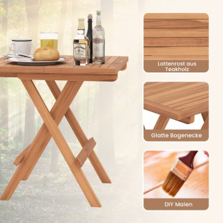 Costway Πτυσσόμενο Τετράγωνο Τραπεζάκι Μπαλκονιού 50x50cm από Ανθεκ...