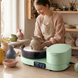 VEVOR Ηλεκτρικός Τροχός Κεραμικής για Ενήλικες 28 εκ., 450W, 30-300...