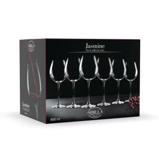 Galileo Σετ 6 ποτήρια κρασιού σε γυαλί 660 ml διαφανή Jasmine Sibil... Galileo Σετ 6 ποτήρια κρασιού σε γυαλί 660 ml διαφανή Jasmine Sibil...