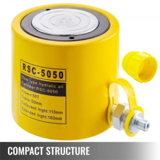 VEVOR Υδραυλικός Γρύλος 50 Τόνων, 50mm Διαδρομή  QJD50T50MMSXYY001V0