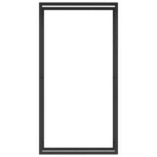 vidaXL Ράφι Ξύλων Μαύρη Ματ Ατσάλινη 80x28x154 εκ. 350308