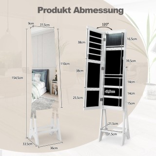 Costway Οργανωτής Κοσμημάτων με Ολόσωμο Καθρέφτη και LED Φωτισμό J... Costway Οργανωτής Κοσμημάτων με Ολόσωμο Καθρέφτη και LED Φωτισμό J...