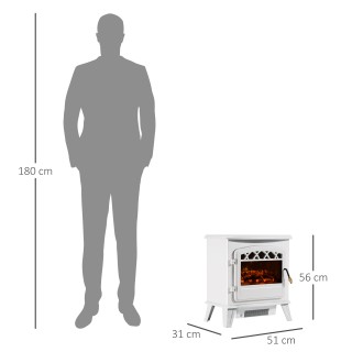 HOMCOM Ηλεκτρικό Τζάκι με Ρυθμιζόμενο Εφέ Φλόγας Ισχύς 925W/1850W 5... HOMCOM Ηλεκτρικό Τζάκι με Ρυθμιζόμενο Εφέ Φλόγας Ισχύς 925W/1850W 5...