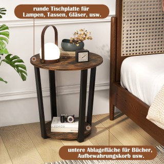 Costway Βιομηχανικό Στρογγυλό Βοηθητικό Τραπέζι με Διπλή Επιφάνεια... Costway Βιομηχανικό Στρογγυλό Βοηθητικό Τραπέζι με Διπλή Επιφάνεια...