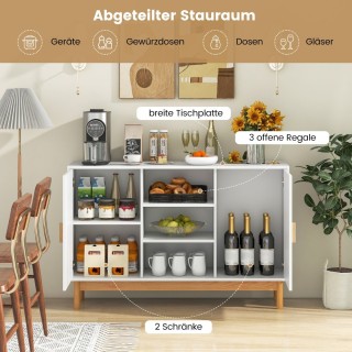 Costway Πολυλειτουργικός Μπουφές με Διακόσμηση από Πλεκτό Μπαμπού ... Costway Πολυλειτουργικός Μπουφές με Διακόσμηση από Πλεκτό Μπαμπού ...