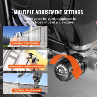 VEVOR Ηλεκτρικό Πιστόλι Βαφής 750W 3000PSI για Εσωτερικούς και Εξωτ... VEVOR Ηλεκτρικό Πιστόλι Βαφής 750W 3000PSI για Εσωτερικούς και Εξωτ...