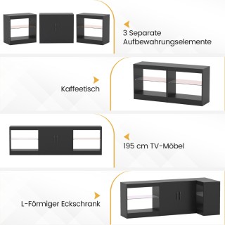 Costway Πολυλειτουργική Τηλεοπτική Βάση με LED Φωτισμό & Ρυθμιζόμεν... Costway Πολυλειτουργική Τηλεοπτική Βάση με LED Φωτισμό & Ρυθμιζόμεν...