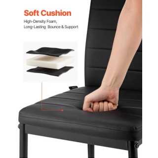 VEVOR Σετ 6 Μαύρων Καρεκλών Τραπεζαρίας JSCYXDFGPYXDT9BE6001V0 VEVOR Σετ 6 Μαύρων Καρεκλών Τραπεζαρίας JSCYXDFGPYXDT9BE6001V0