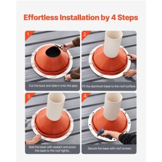 VEVOR Μεταλλική Στέγη: Εύκαμπτη Σφράγιση Σωλήνα για Διαμέτρους 10 -... VEVOR Μεταλλική Στέγη: Εύκαμπτη Σφράγιση Σωλήνα για Διαμέτρους 10 -...