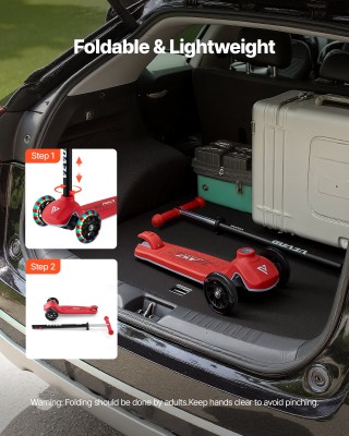 VEVOR Παιδικό Scooter με Τρεις Τροχούς και Φωτιζόμενες Ρόδες για Ηλ...