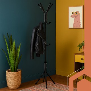 Ruhhy Μεταλλικός Καλόγερος 170 εκ Ύψους , Μαύρος  26362