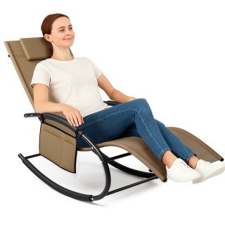 BAKAJI Καρέκλα Κήπου Κουνιστή Βαρύτητας Μηδέν Ξαπλώστρα Ύφασμα Καφέ... BAKAJI Καρέκλα Κήπου Κουνιστή Βαρύτητας Μηδέν Ξαπλώστρα Ύφασμα Καφέ...