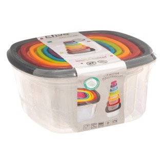 5FIVE Simply smart Σετ 7 τμχ Πολύχρωμα Δοχεία Συντήρτησης Τροφίμων ...
